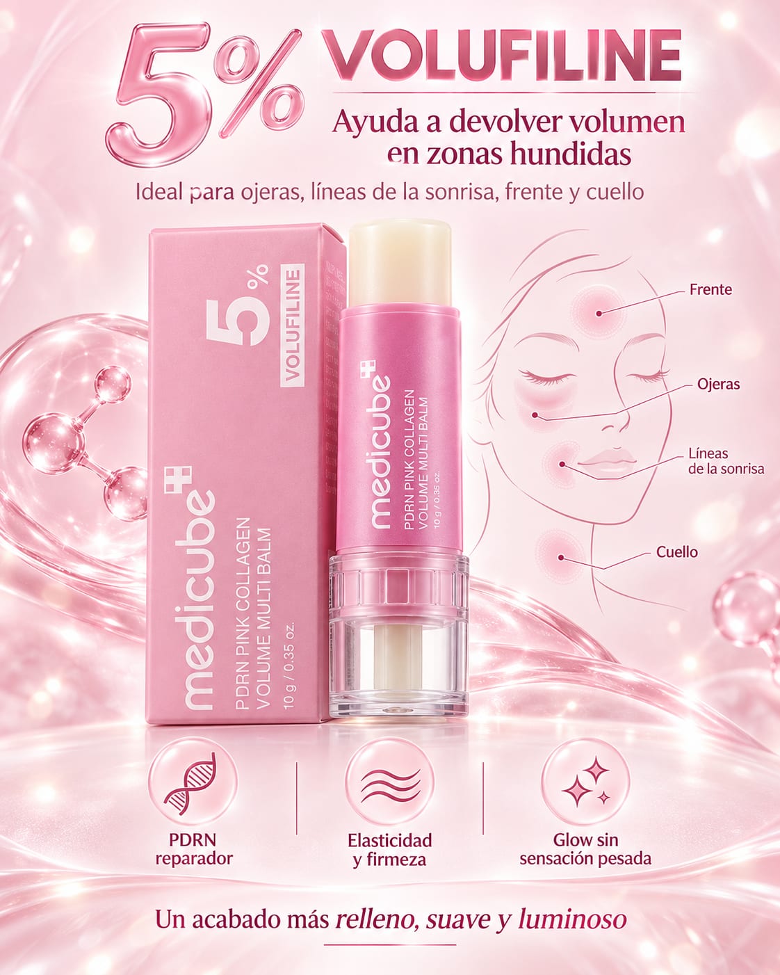 Medicube PDRN Pink Collagen Volume Multi Balm zonas