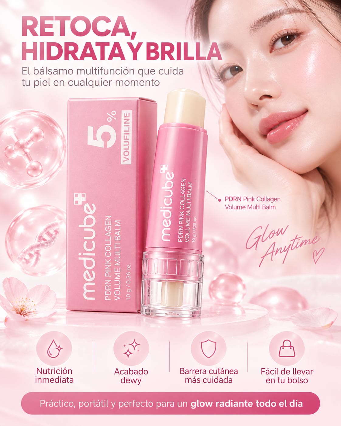Medicube PDRN Pink Collagen Volume Multi Balm retoque