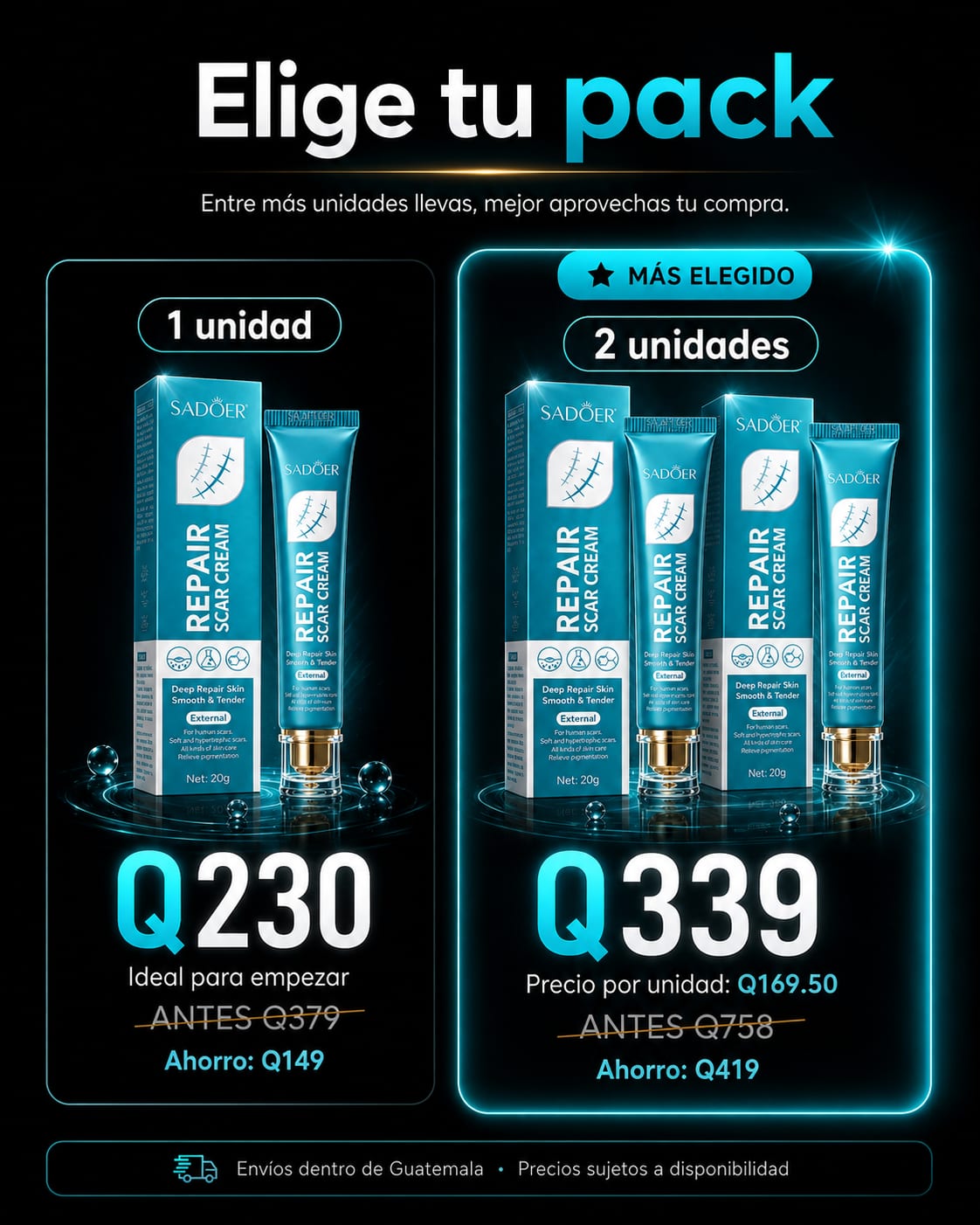 SADOER Repair Scar Cream pack