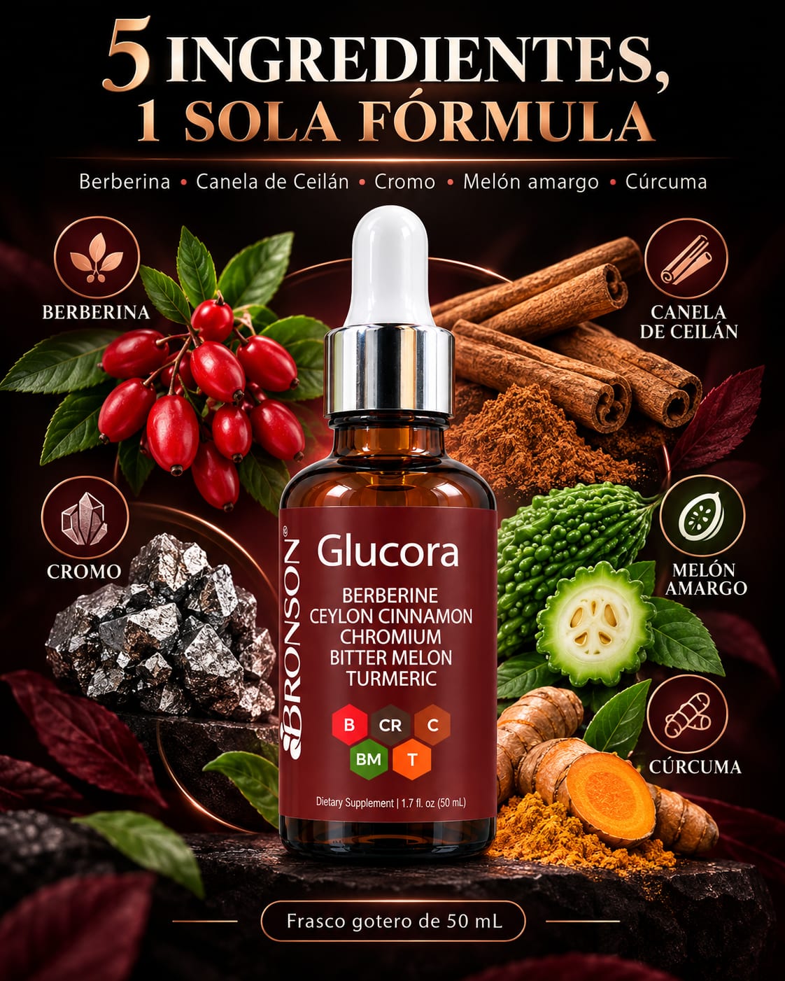 Glucora Gotas 50 mL ingredientes