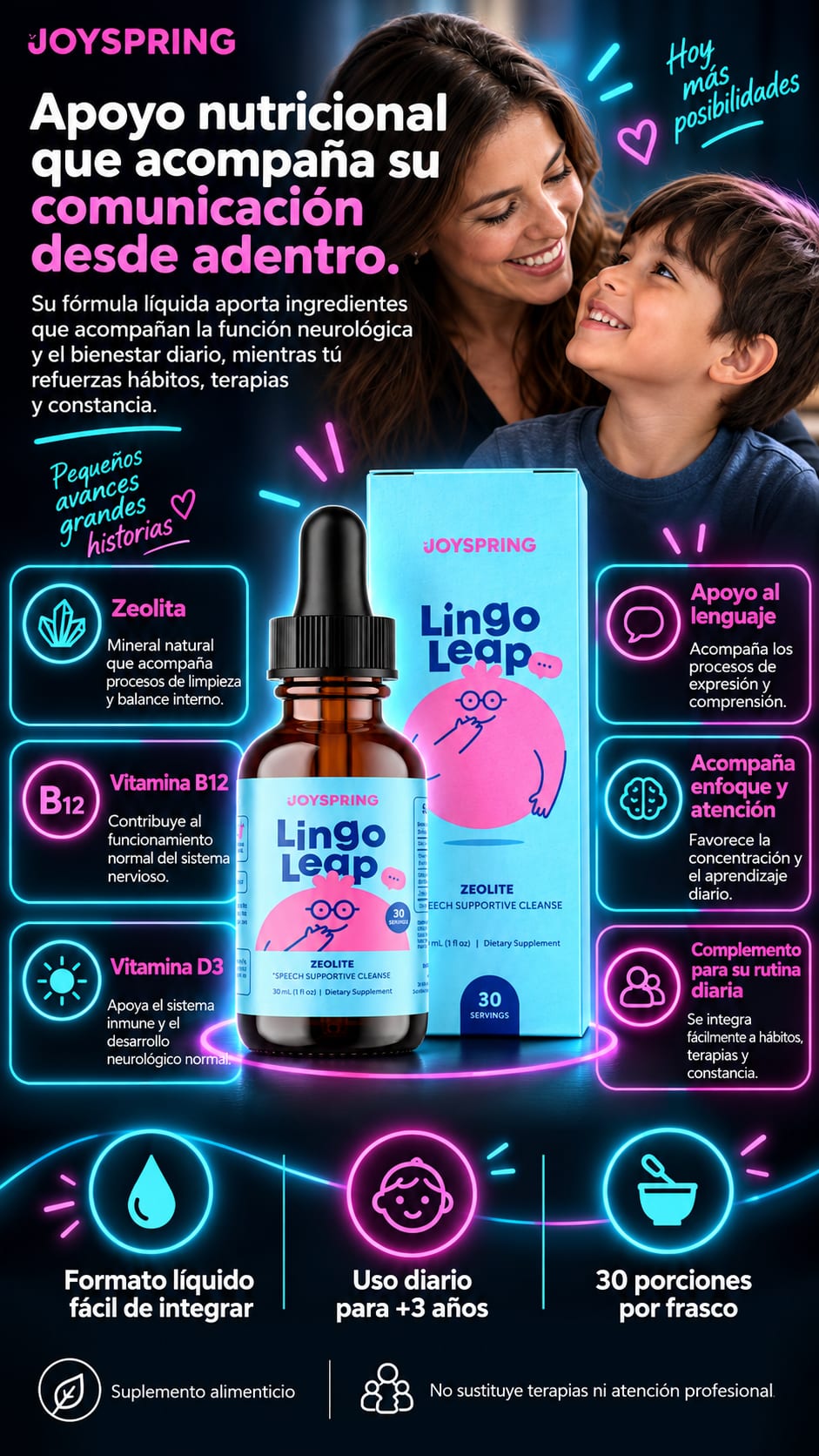 Lingo Leap Joyspring Zeolita 30 mL ficha