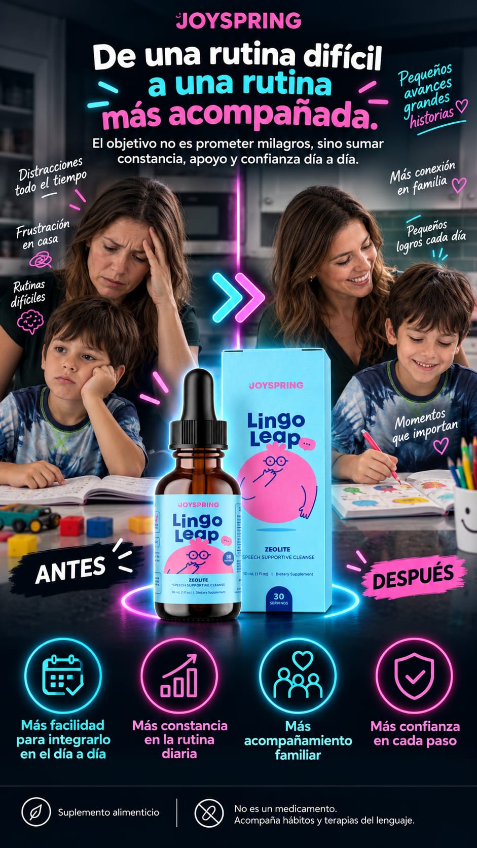 Lingo Leap Joyspring Zeolita 30 mL transformacion