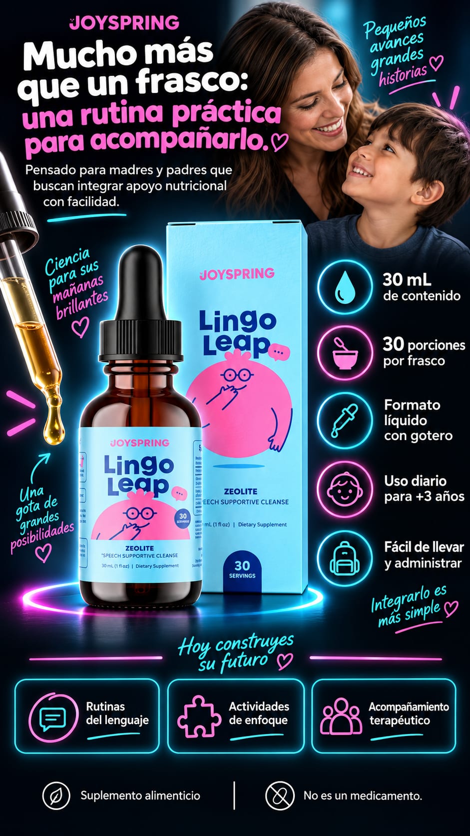 Lingo Leap Joyspring Zeolita 30 mL detalle